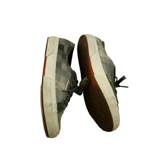Superga Women’s Shoes Grey Wool Plaid Pattern US 8.5 W / 7 M - Picture 4 of 9